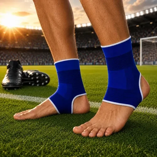 Tornozeleira Elástica Esportiva Azul 34 ao 44 – Par