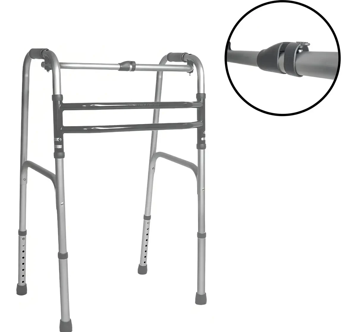 Andador Adulto Alumínio Dobrável Articulado 135kg