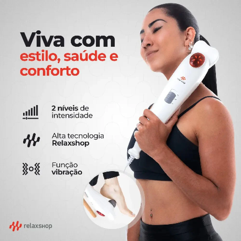 Massageador Elétrico Manual Relaxshop Hammer Relax 220V
