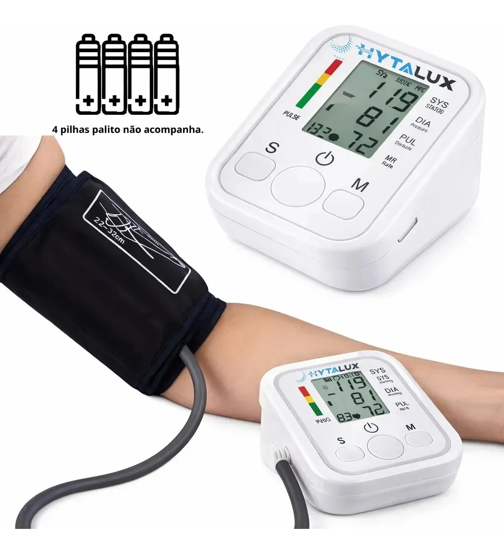 Aparelho Profissional Pressão Arterial comVoz e Monitor Densímetro Digitalizado Automático