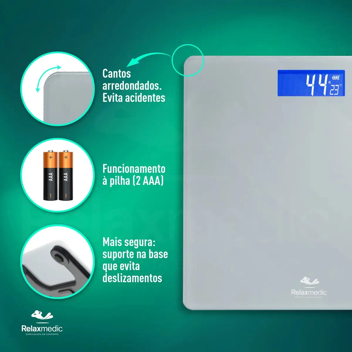 Balança Digital Relaxmedic RM-BD0628A 200 kg
