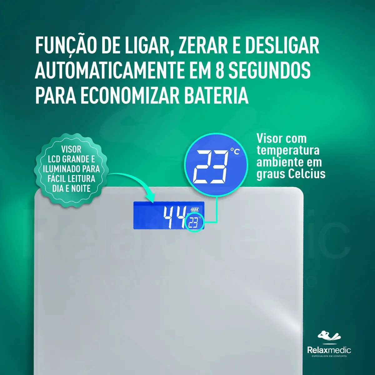 Balança Digital Relaxmedic RM-BD0628A 200 kg