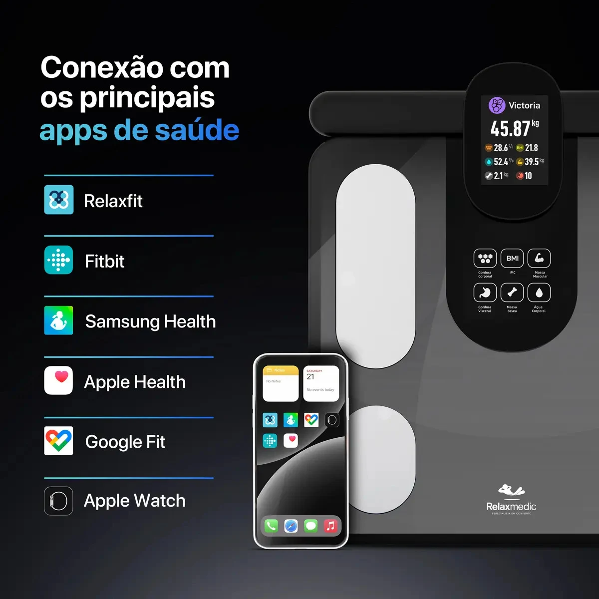 Balança de Bioimpedância Bodyscan Vision Relaxmedic