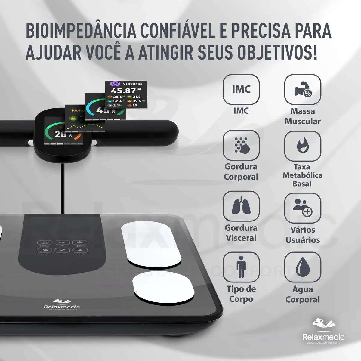 Balança de Bioimpedância Bodyscan Vision Relaxmedic