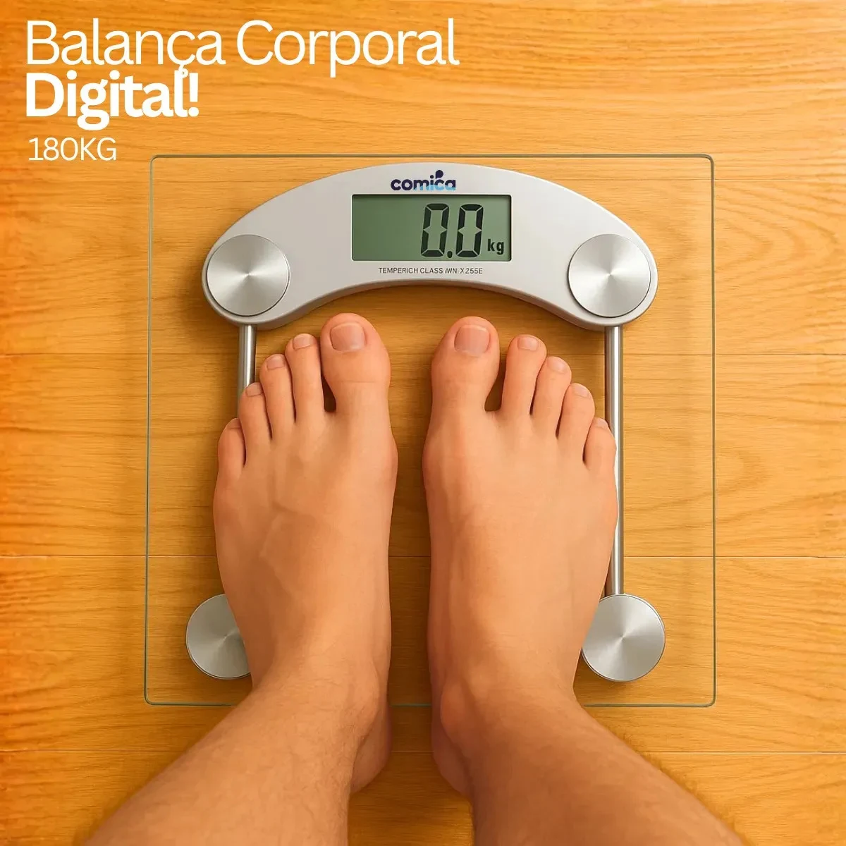 Balança Digital de Vidro Comica 180 kg