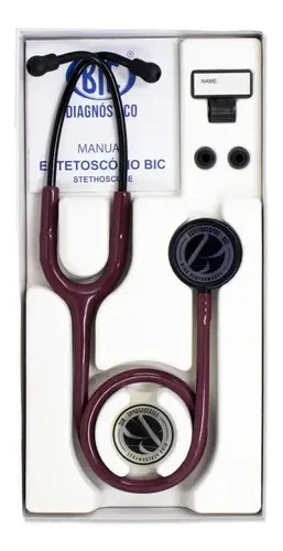 Estetoscópio BIC ES1508 Duplo Inox Vinho Black