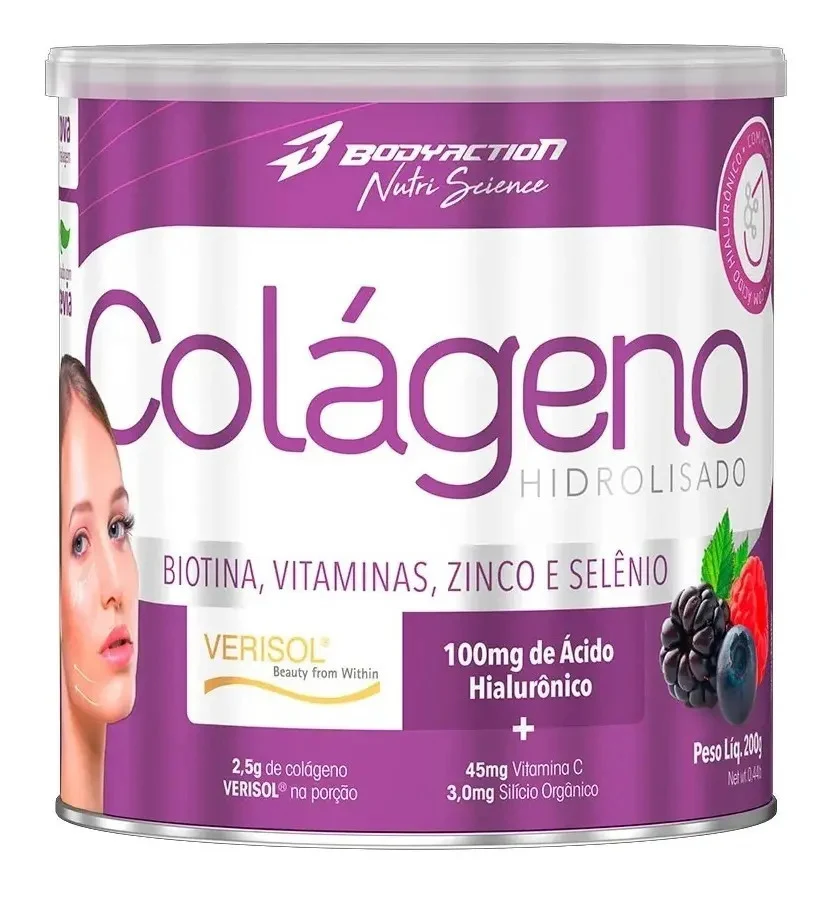 Colágeno Hidrolisado Bodyaction Frutas Vermelhas 200 g