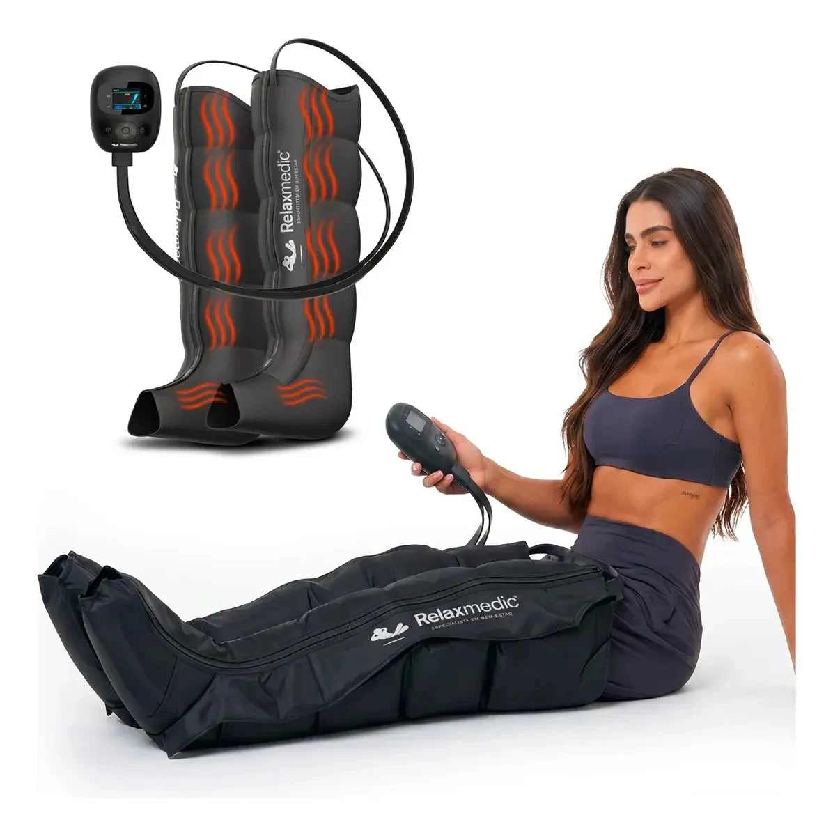 Bota de Compressão Pneumática Relaxmedic F10 Pro Thermo