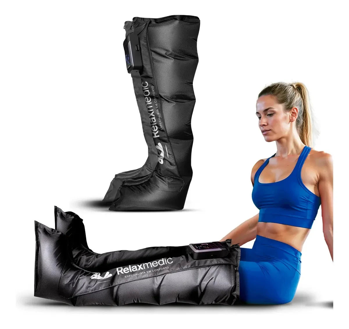 Bota de Compressão Pneumática Relaxmedic F10 Pro para Pernas e Pés