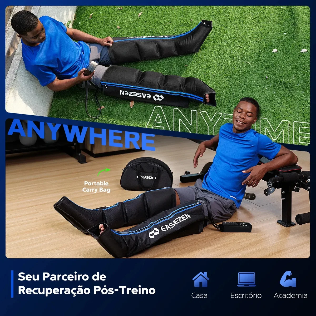 Bota de Compressão Pneumática Easezen para Pés e Pernas 6 Modos