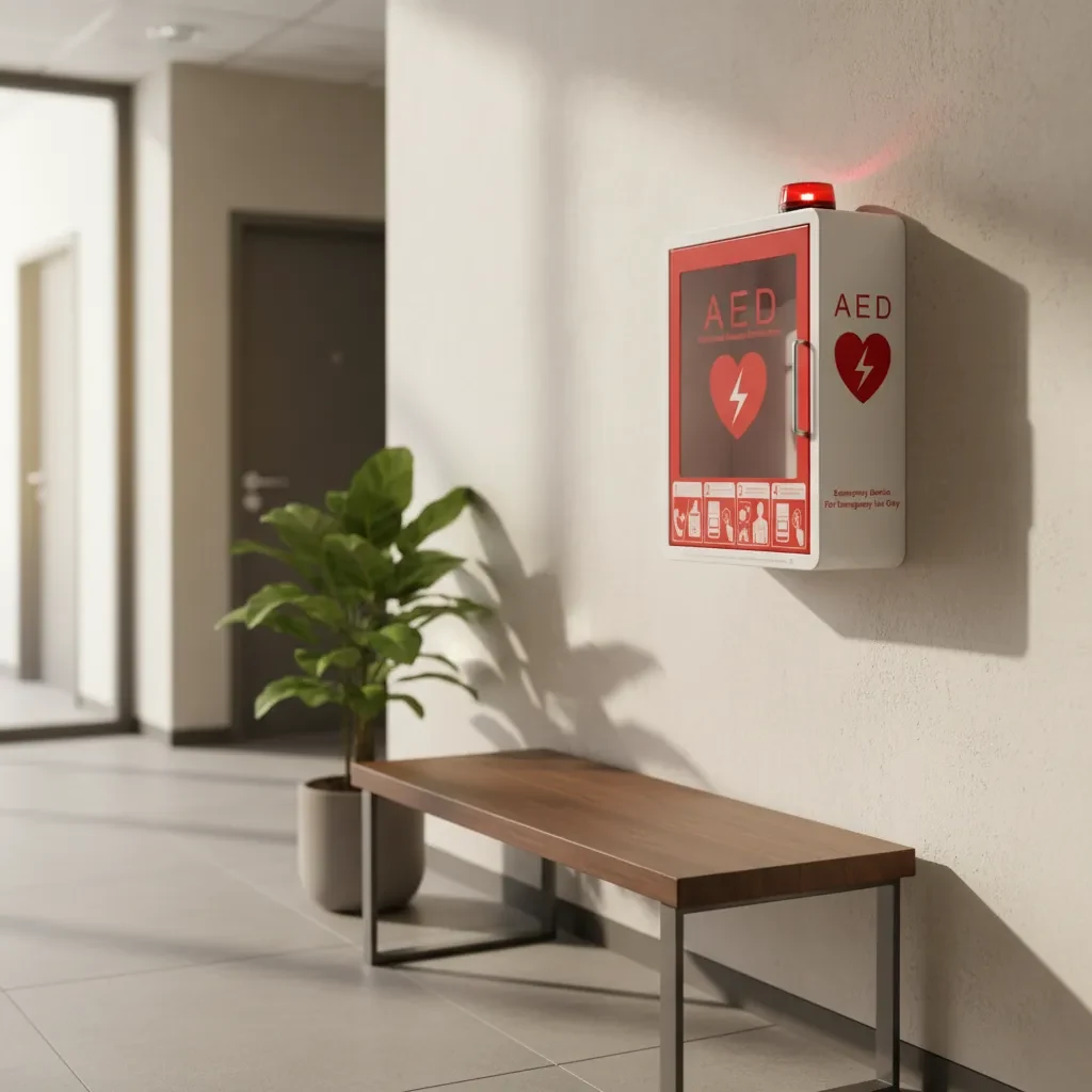 Cabine Parede Desfibrilador Externo Amoul DEA I3 I5 Alarme