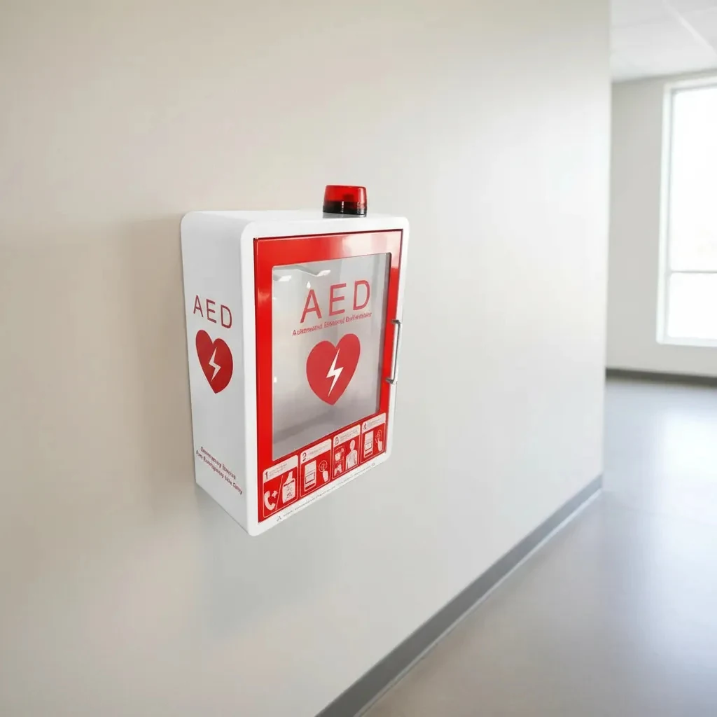 Cabine Parede Desfibrilador Externo Amoul DEA I3 I5 Alarme