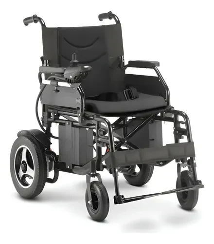 Cadeira de Rodas Motorizada Dobrável até 120 kg Preta