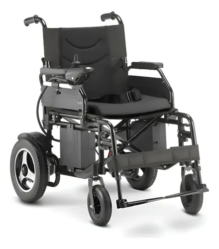 Cadeira de Rodas Motorizada Dobrável 120 kg Preta