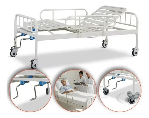 Cama Hospitalar Manual 2 Manivelas Supermedy até 180 kg
