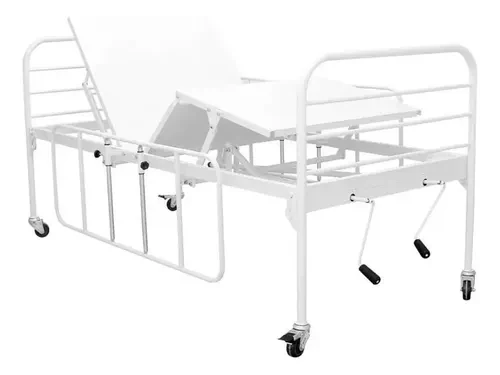 Cama Hospitalar 2 Manivelas Supra Steel Branco