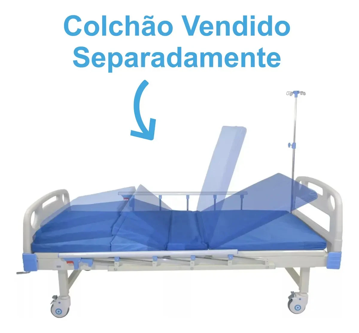 Cama Hospitalar Dellamed Dx3 Movimentos Manual Manivelas Branco 127/220V