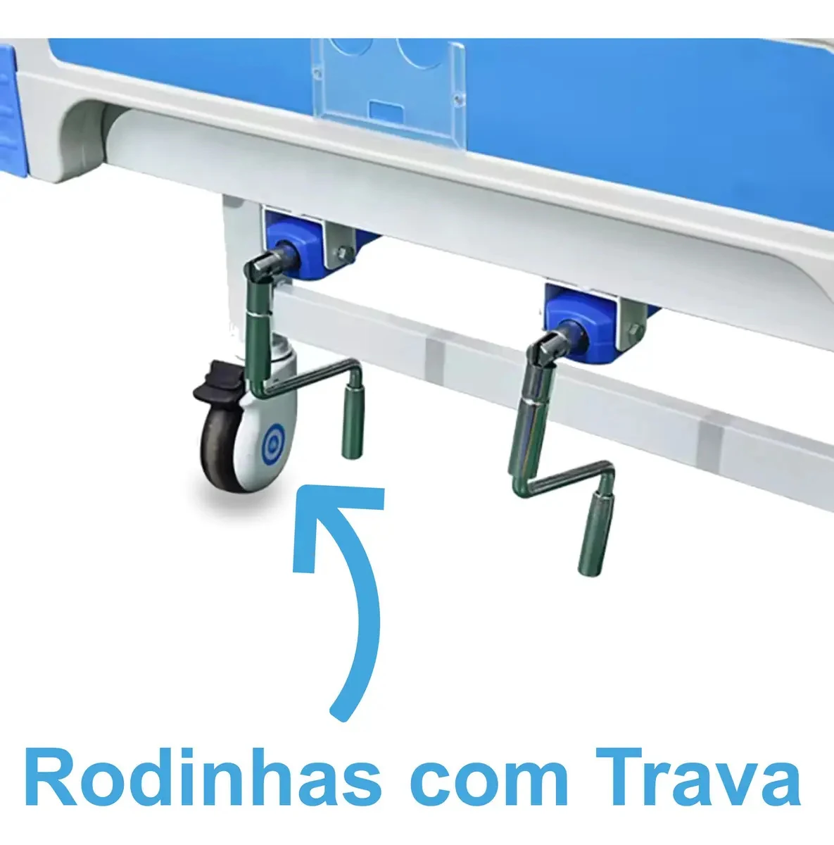Cama Hospitalar Dellamed Dx3 Movimentos Manual Manivelas Branco 127/220V