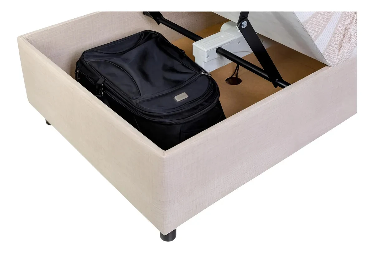 Cama Hospitalar Motorizada Que Regula Altura + Colchão Branco 127/220V