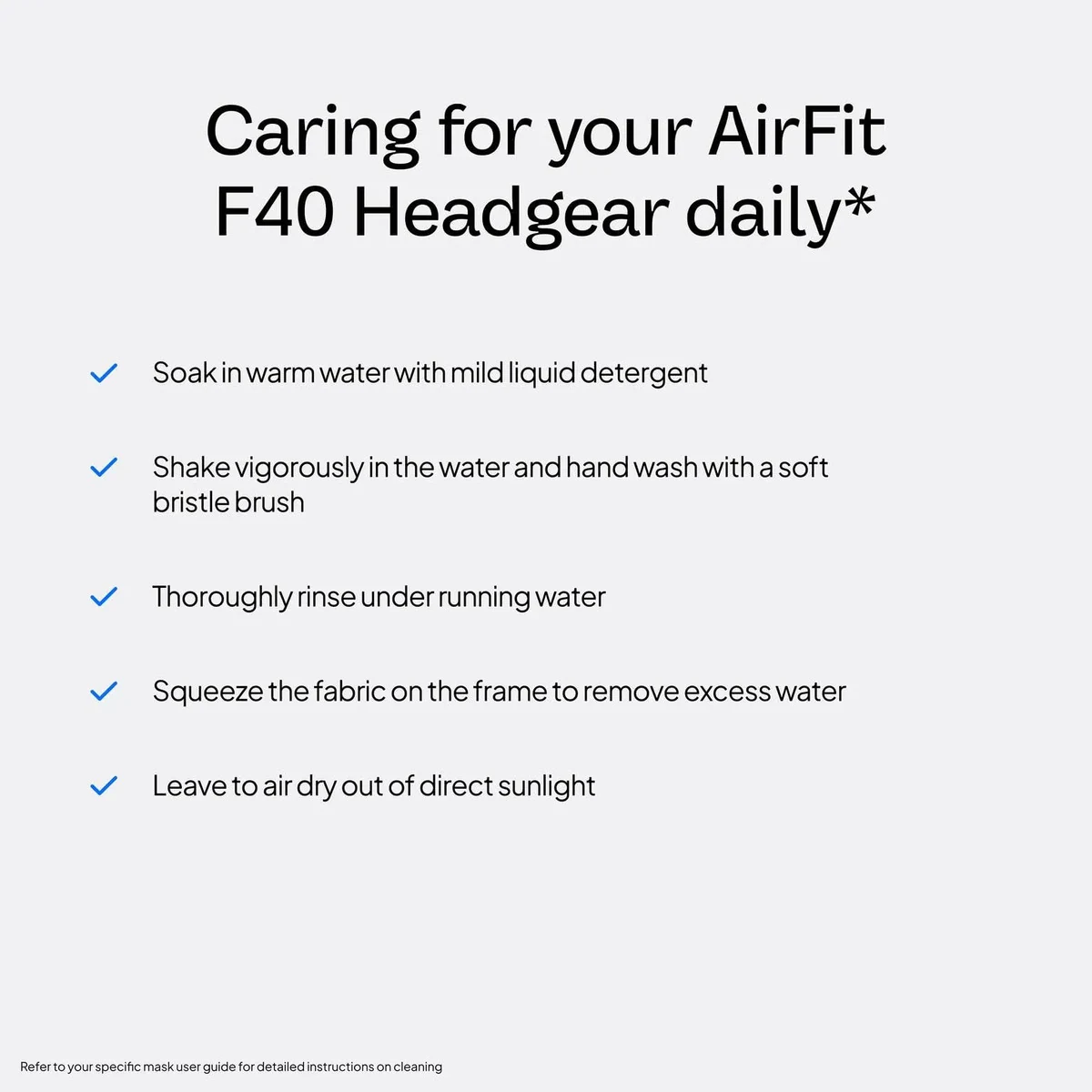 Capacete de Reposição ResMed Airfit F40 - Tamanho Pequeno