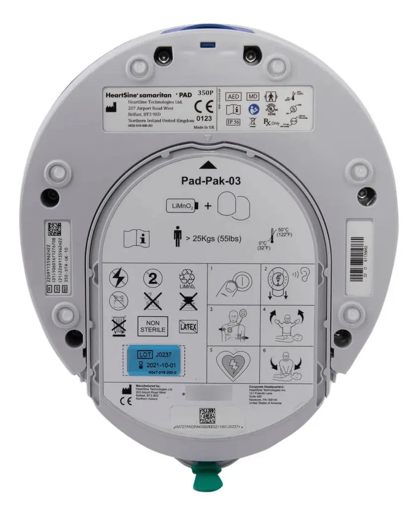 Cartucho Eletrodo Adulto com Bateria Samaritan Padpak Adulto