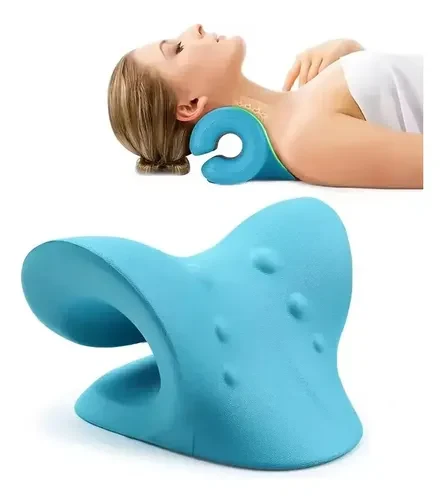 Cervical Ortopédico - Alivia Dores No Pescoço Azul-celeste