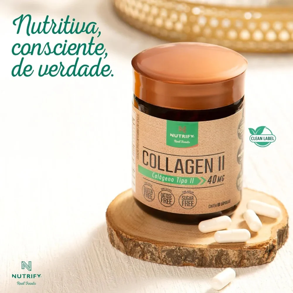 Colágeno Nutrify Collagen II com 60 Cápsulas