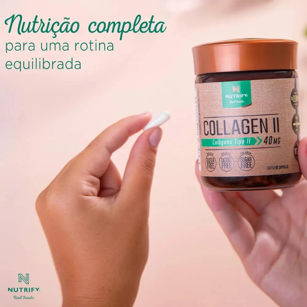 Colágeno Nutrify Collagen II com 60 Cápsulas
