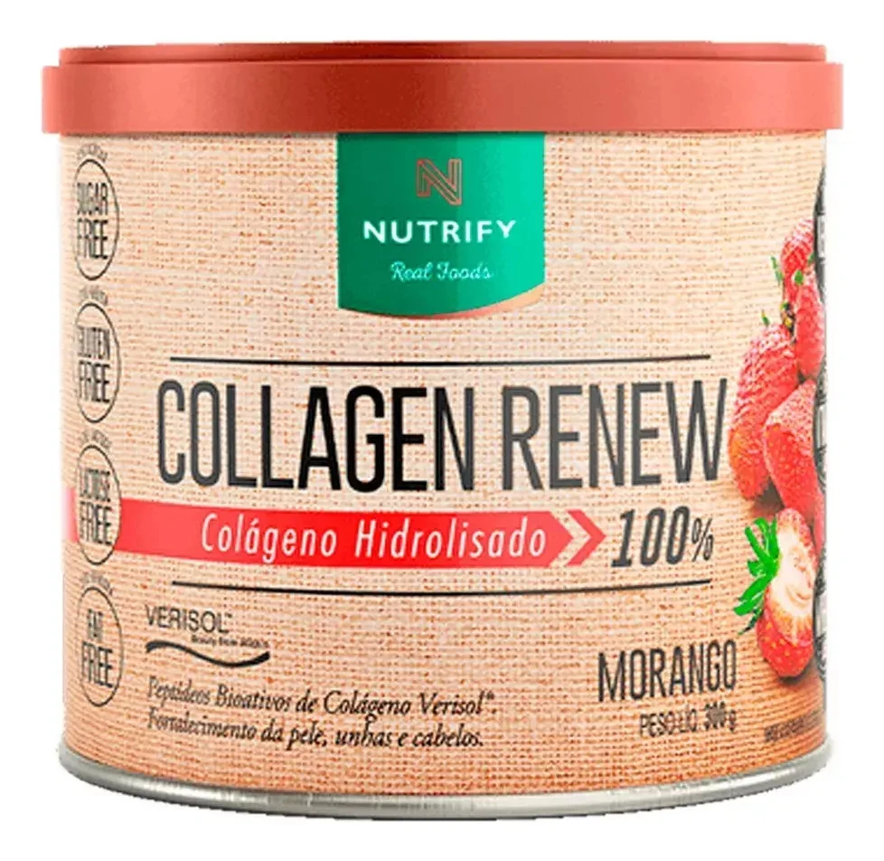 Colágeno Nutrify Collagen Renew Morango 300 g