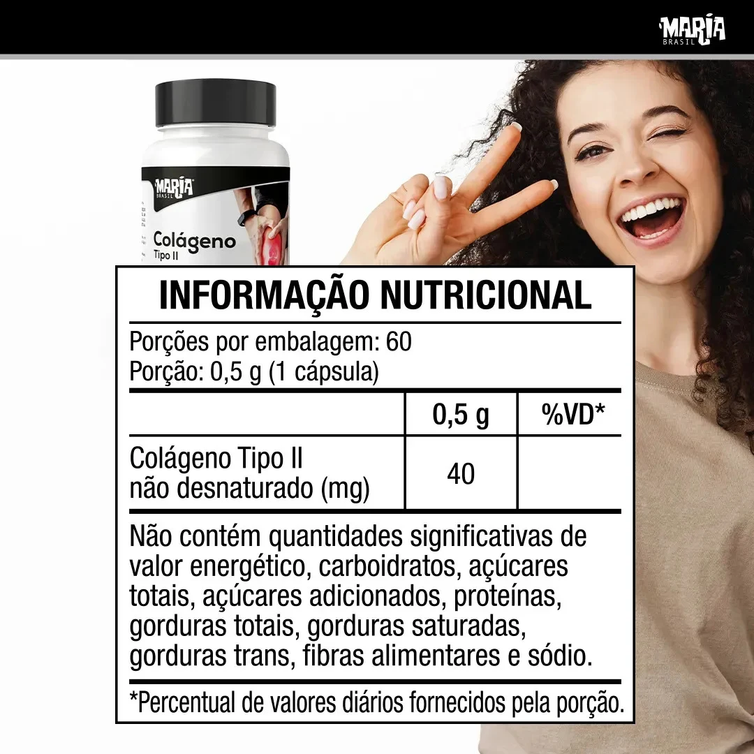 Colágeno Tipo 2 NatuYou 40 mg com 60 Cápsulas