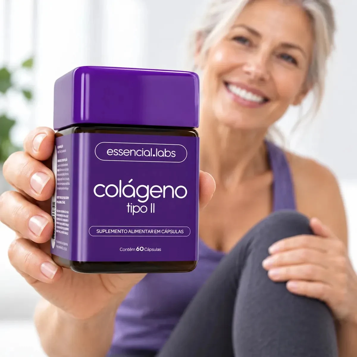 Colágeno Tipo 2 Essencial Labs 45 mg com 60 Cápsulas