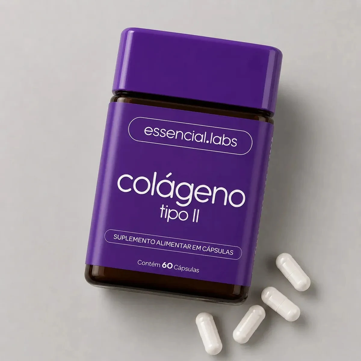 Colágeno Tipo 2 Essencial Labs 45 mg com 60 Cápsulas