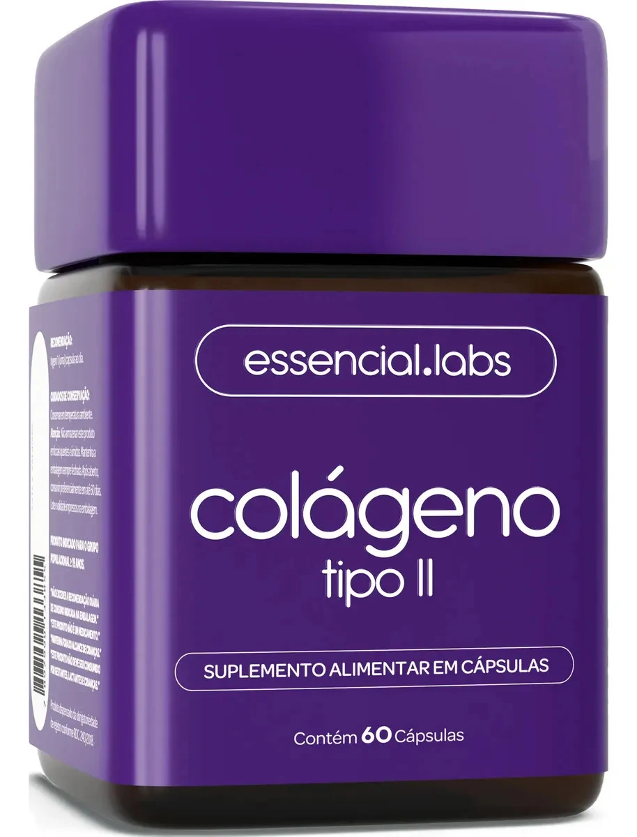 Colágeno Tipo 2 Essencial Labs 45 mg com 60 Cápsulas