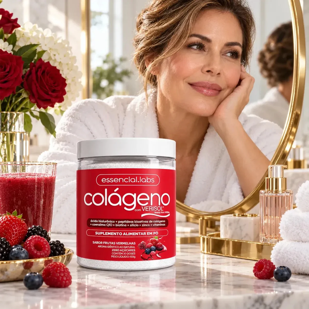 Colágeno Verisol Essencial Labs Frutas Vermelhas 150 g
