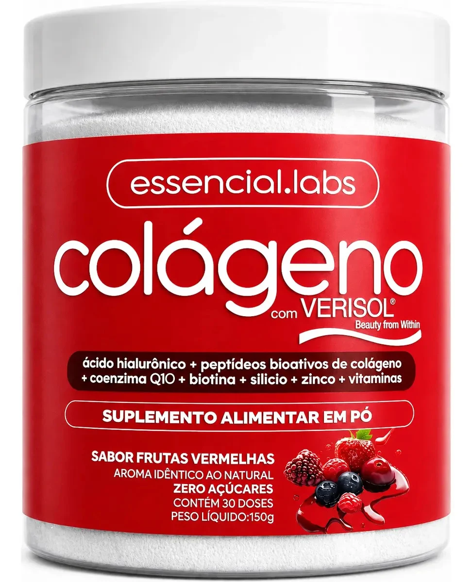 Colágeno Verisol Essencial Labs Frutas Vermelhas 150 g