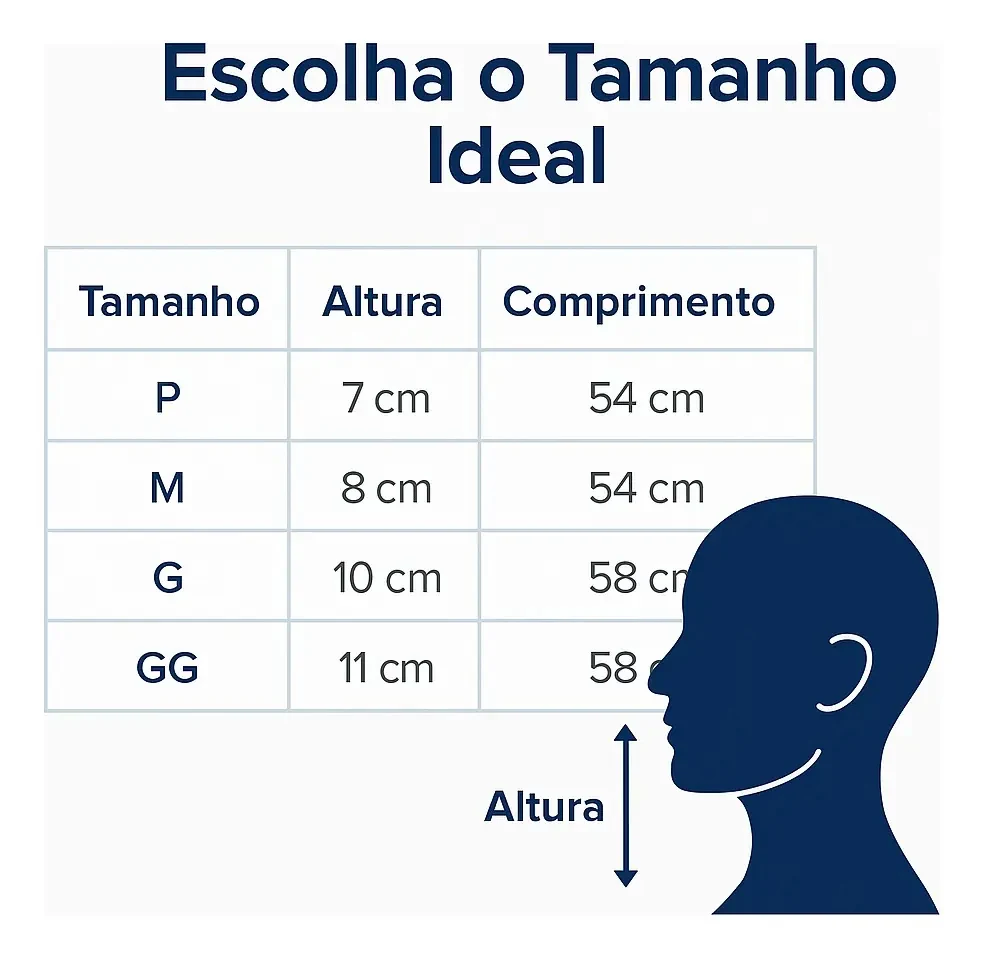 Colar Cervical De Algodão Noturno Confort Macio Tamanho M