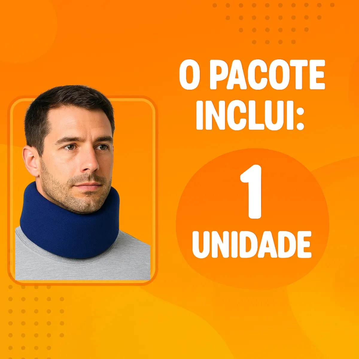 Colar Cervical de Espuma Noturno Marinho Tamanho M