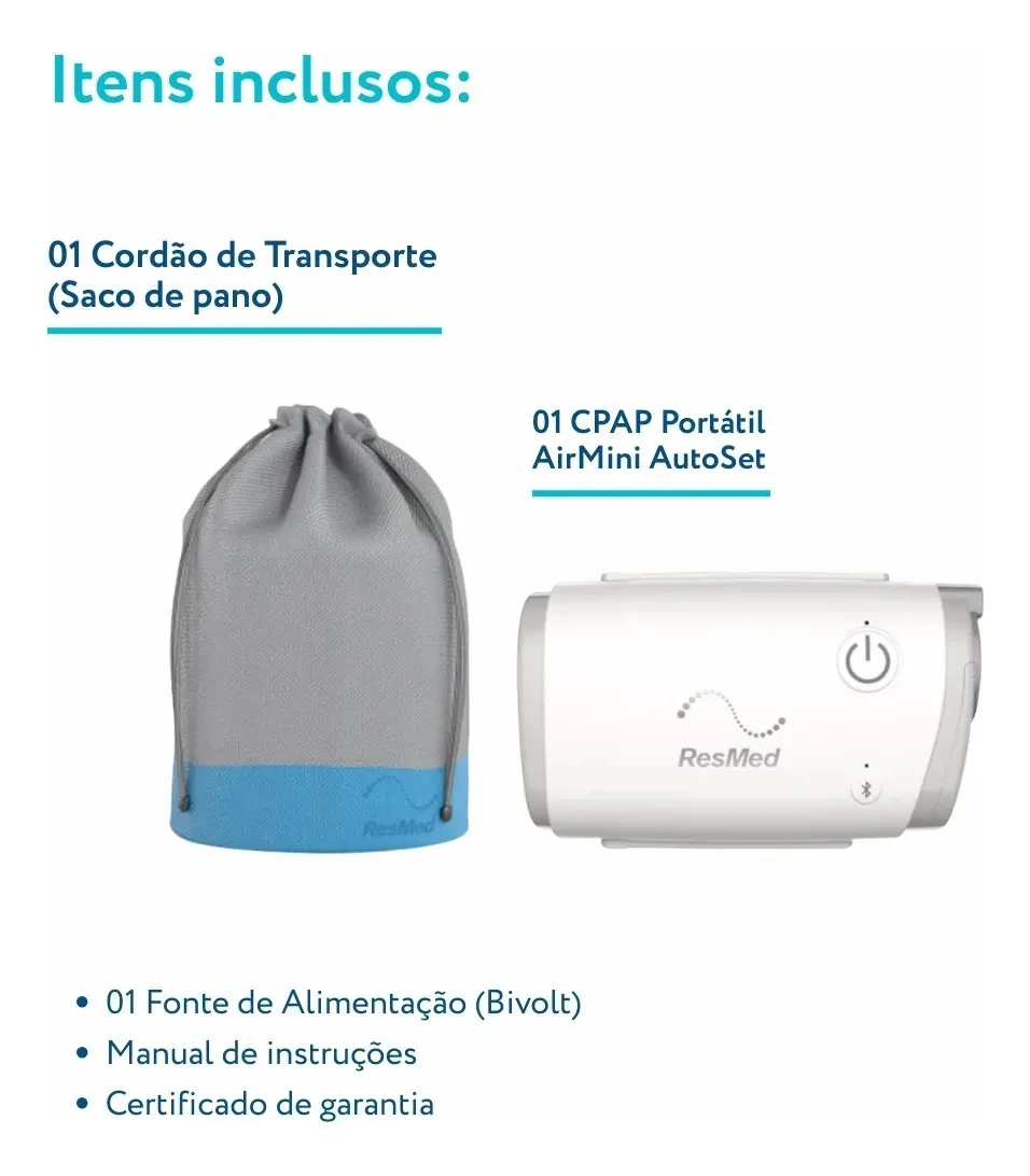 CPAP Automático Portátil Airmini Autoset Resmed