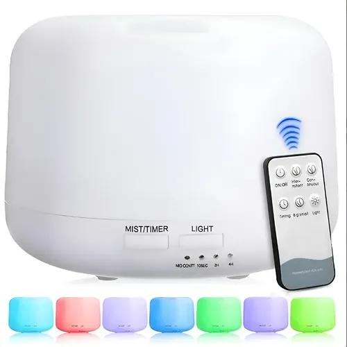Difusor Umidificador Elétrico Aromaterapia Led 300ml Dazzon Branco 127/220v