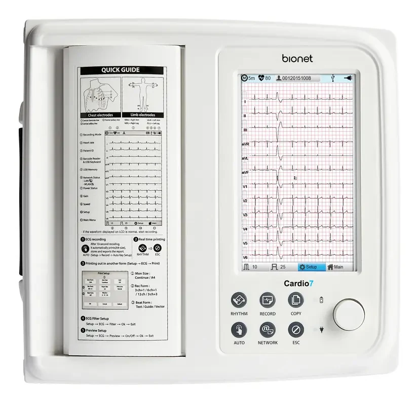 Eletrocardiógrafo ECG Cardio 7 Dicom Com 12 Canais Bionet
