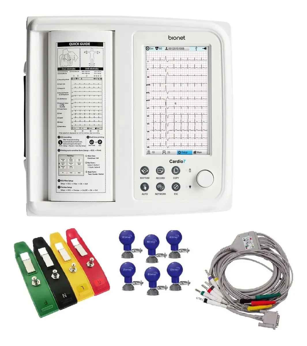 Eletrocardiógrafo ECG Cardio 7 Dicom Com 12 Canais Bionet