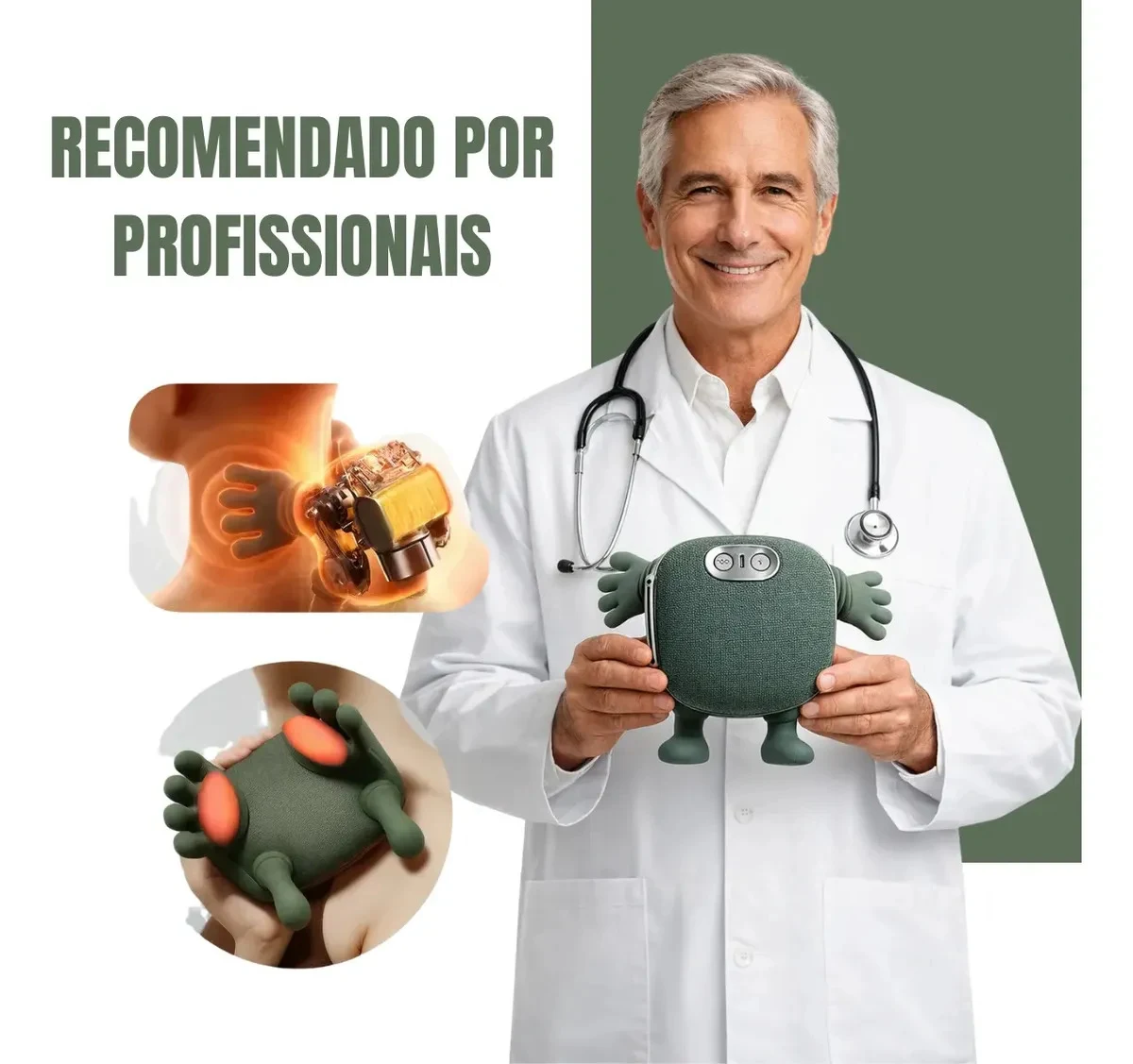 Massageador Portátil Shiatsu Epsilon EPS-5122 Bivolt com Calor