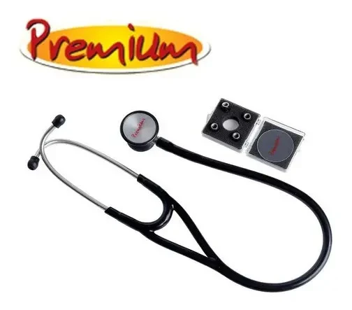 Estetoscópio Premium Estcard Cardiológico Duplo Preto