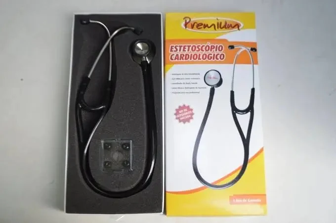 Estetoscópio Premium Estcard Cardiológico Duplo Preto