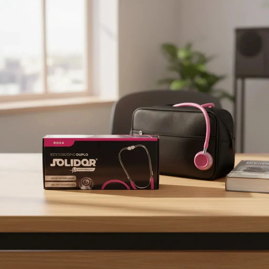 Estetoscópio Solidor Duplo Rosa