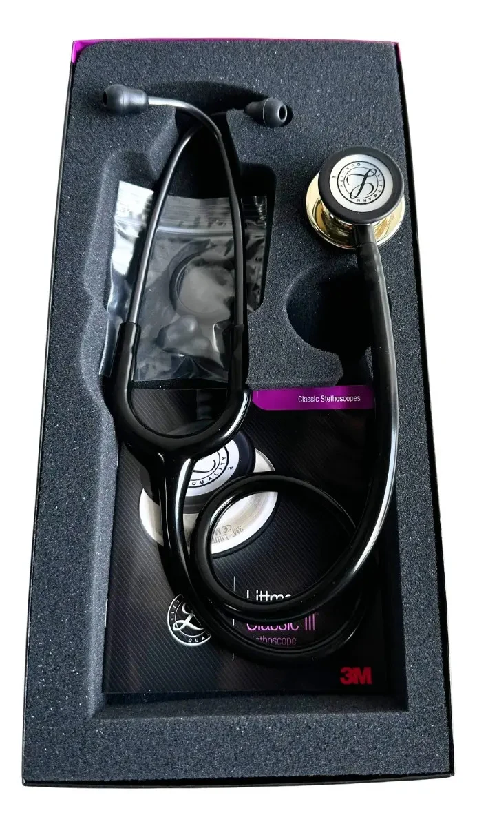 Estetoscópio Littmann Classic III 5861 Black Champagne