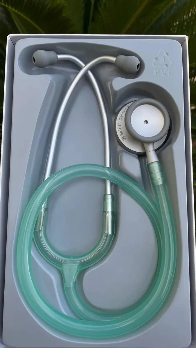 Estetoscópio MD Spirit Pro-Lite Adulto Verde Transparente