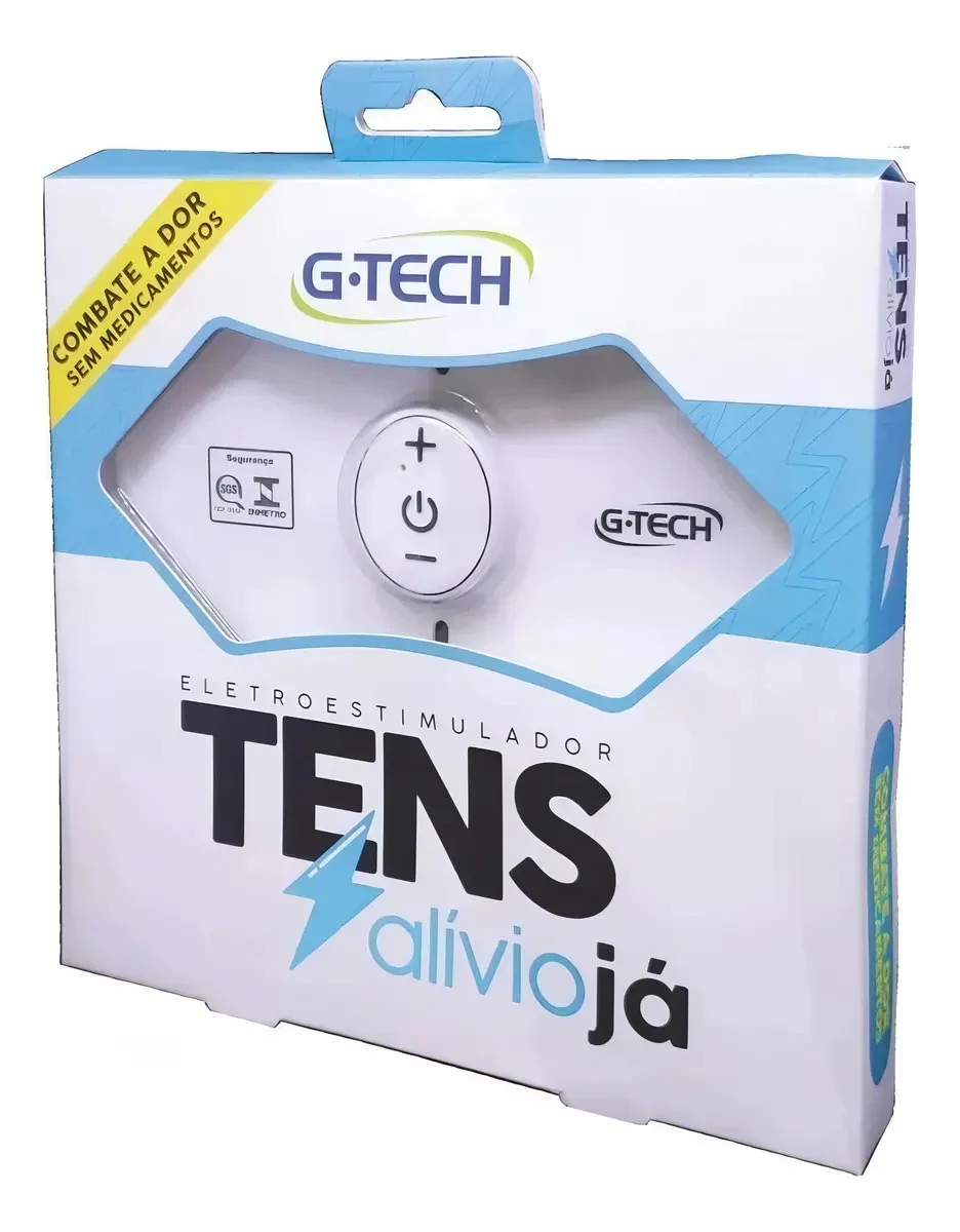 Eletroestimulador TENS G-Tech Alívio Já com 15 Intensidades Branco