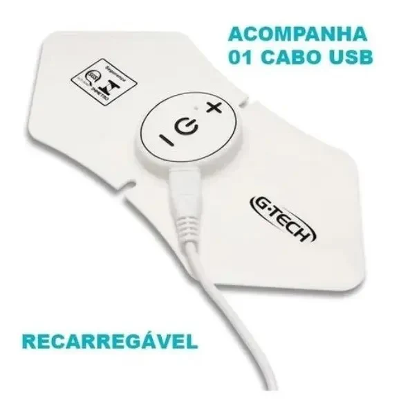 Eletroestimulador TENS G-Tech Alívio Já com 15 Intensidades Branco