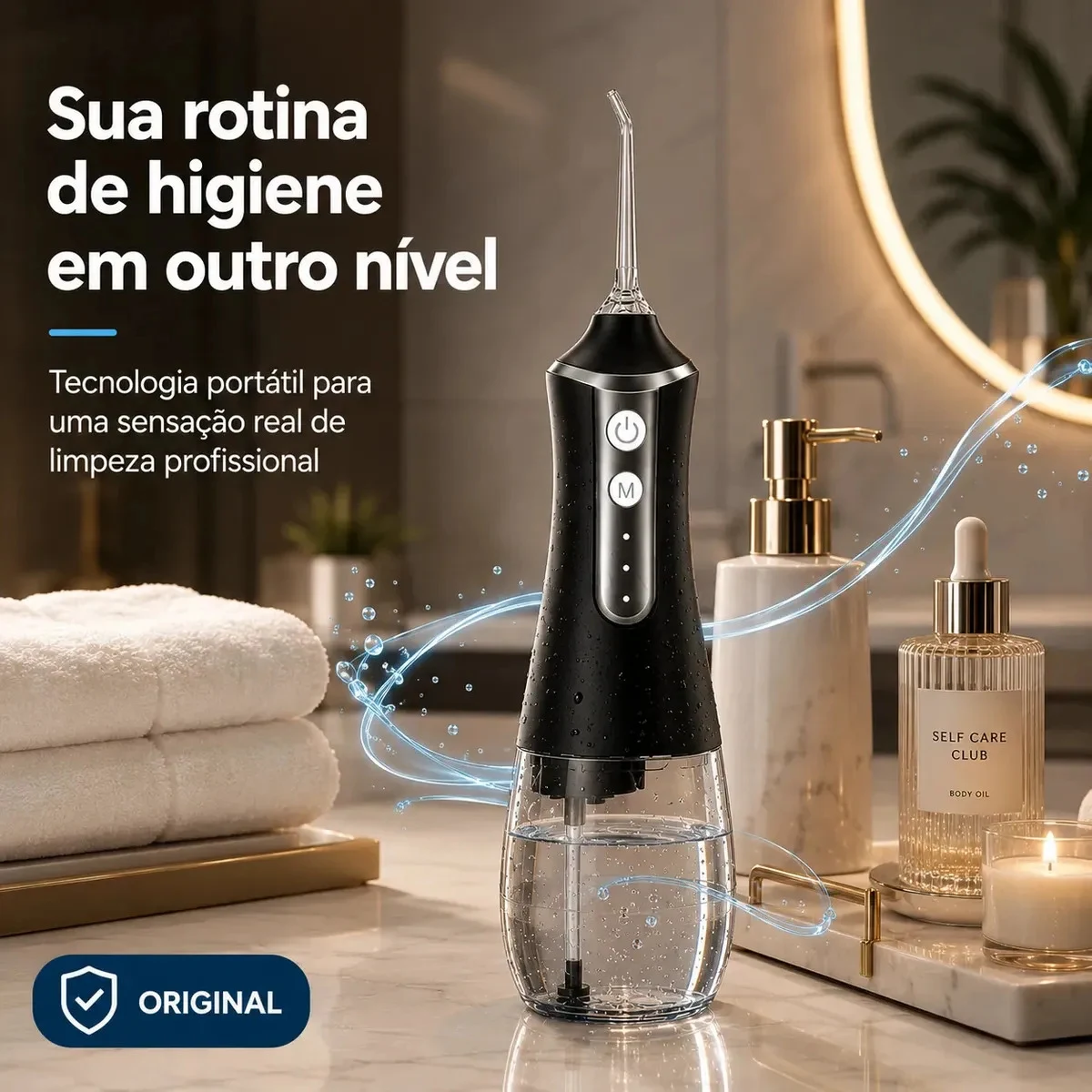 Irrigador Oral Portátil Indue Variedades 300 mL com 5 Bicos